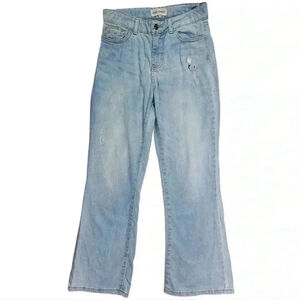 HIGH STREET Light Wash Distressed Straight-Leg Jeans – Relaxed Fit, Size 24